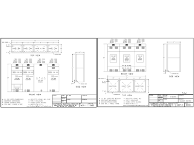 deadfront switchboard drawings